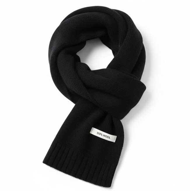 위어셀 목도리 울 100% 니트 머플러 남녀공용 선물포장