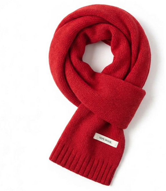 위어셀 목도리 울 100% 니트 머플러 남녀공용 선물포장