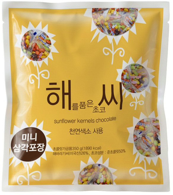 라이온제과 해를 품은 초코씨 해바라기씨 초코볼, 350g, 4개