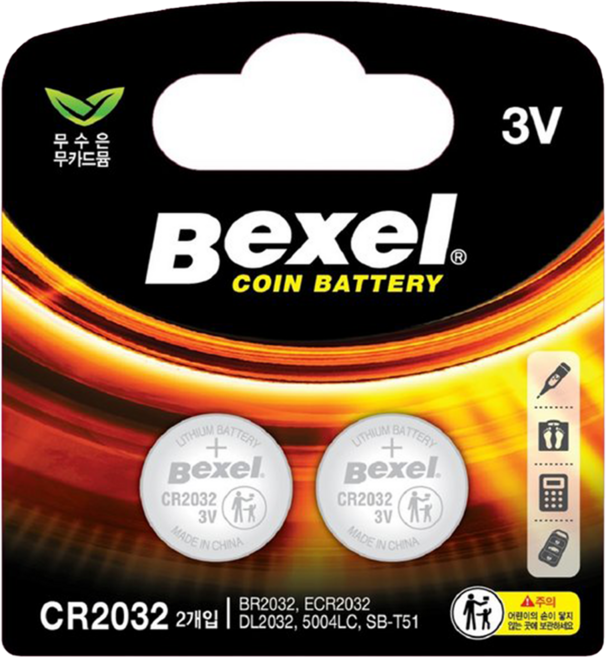 벡셀 코인건전지 CR2032, 2개입, 4개