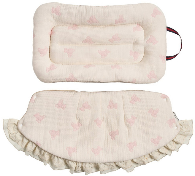 [스마트 자석 탈부착] 코코리에또 펫 강아지 유모차 가드 방석 세트, 02.쿠키베어_핑크, 1개