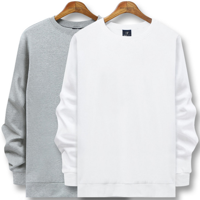 블루포스 심플 맨투맨 1+1세트 남자 긴팔 티셔츠 봄 가을 남성 운동복 단체티 남녀공용 커플티 [국내생산]