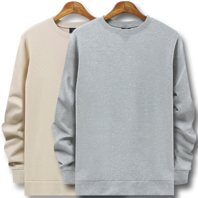 블루포스 심플 맨투맨 1+1세트 남자 긴팔 티셔츠 봄 가을 남성 운동복 단체티 남녀공용 커플티 [국내생산]