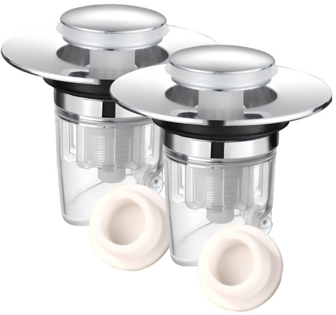 VIENR 역류방지엔 세면대마개 세면대물마개 세면대트랩 벌레냄새차단, 2개