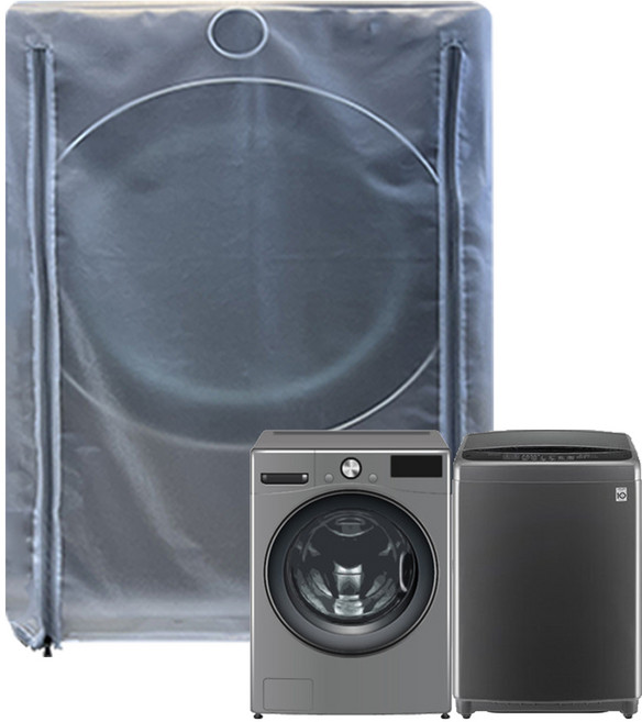 [거성봉제]국내생산 100%방수 지퍼형 세탁기 방수커버, 반투명, 1개, 5-3 드럼형,(60x60x70)