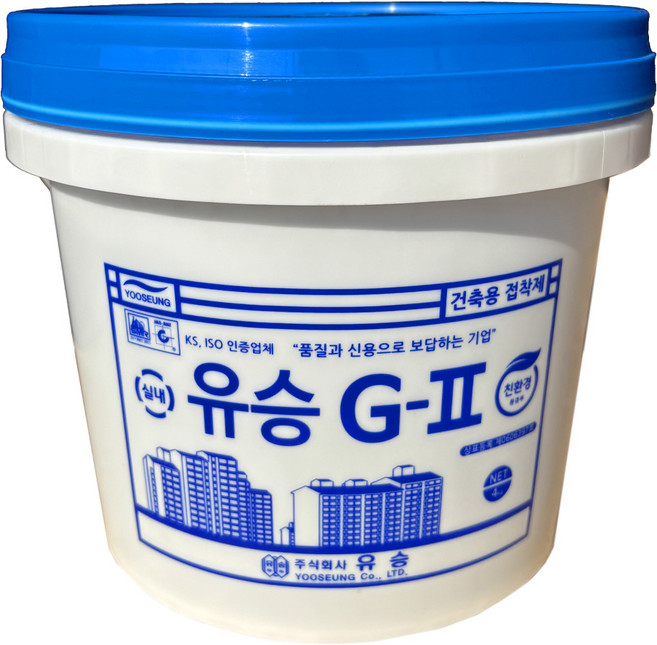 유승 G2본드 4kg 접착제 스티로폼 단열재 아이소핑크 석고보드, 1개
