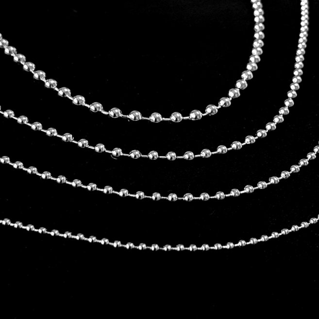 와이티지 style _ 061 써지컬스틸 변색없는 볼체인 목걸이 군번줄 여자 남자 레이어드