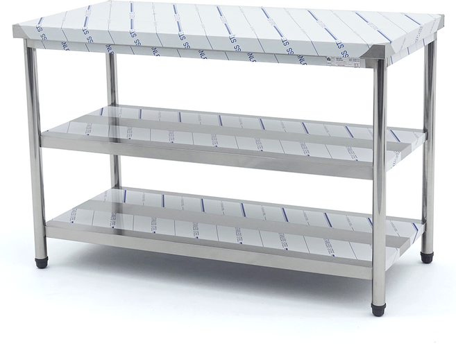 미래주방 [미래주방] 업소용작업대 2단 1200 스텐작업대 스테인레스 주방 선반 조리대, STS201(국내산)