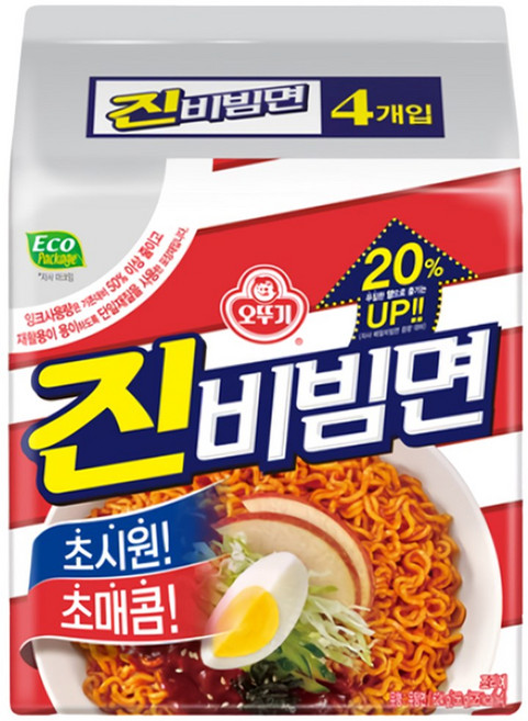 오뚜기 진비빔면 156g 4개
