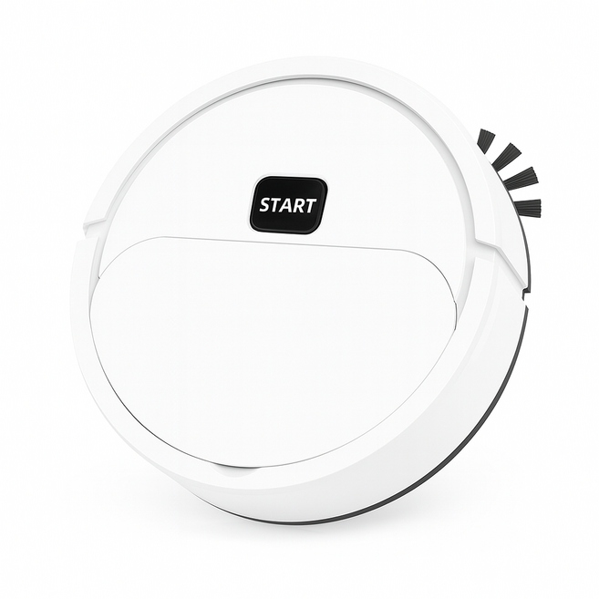 무선 스마트 로봇청소기 자동진공 물걸레 저소음 강력흡입 USB충전 가정용, 화이트