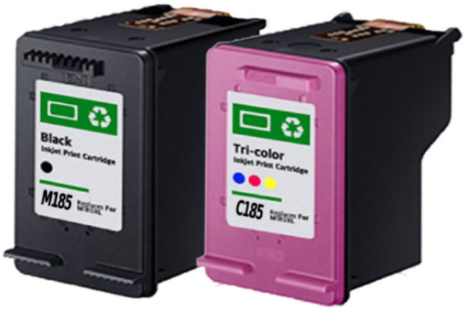 우리네잉크 삼성 SL-J1680 잉크 프린터 호환 SL-J1780W SL-J1780DW SL-J1683 SL-J1685, 2개입, M185 C185 검정 컬러 대용량 세트