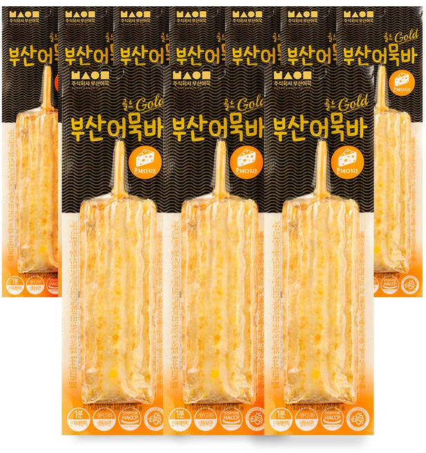 부산어묵 콘체다치즈 어묵바, 10개, 70g