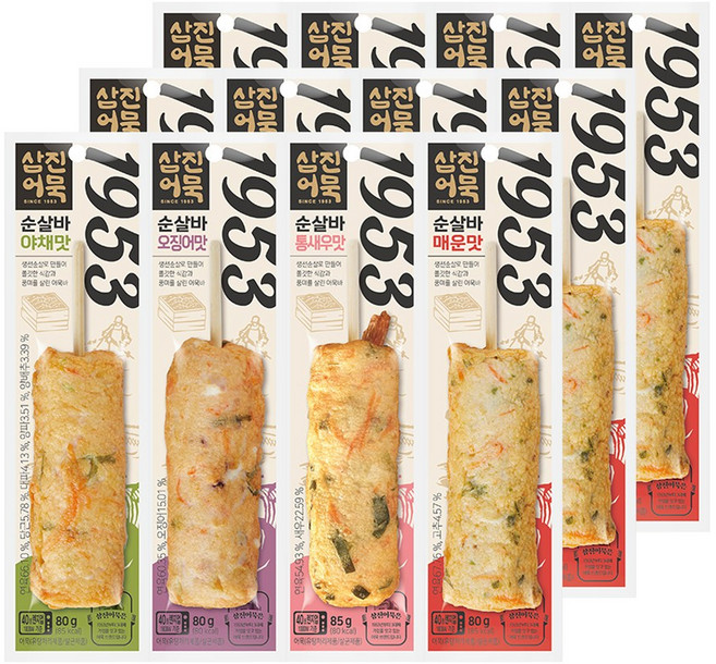 [삼진어묵] 순살바 4종 x 3세트, 325g