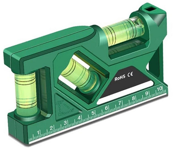 휴대용 수평계 자석형 고급형 45도 90도 180도 다기능 측정기, 1개