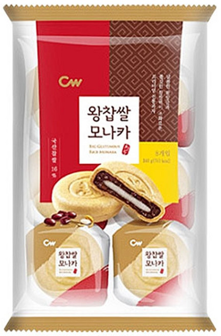 청우식품 왕찹쌀 모나카 8p, 240g, 1개