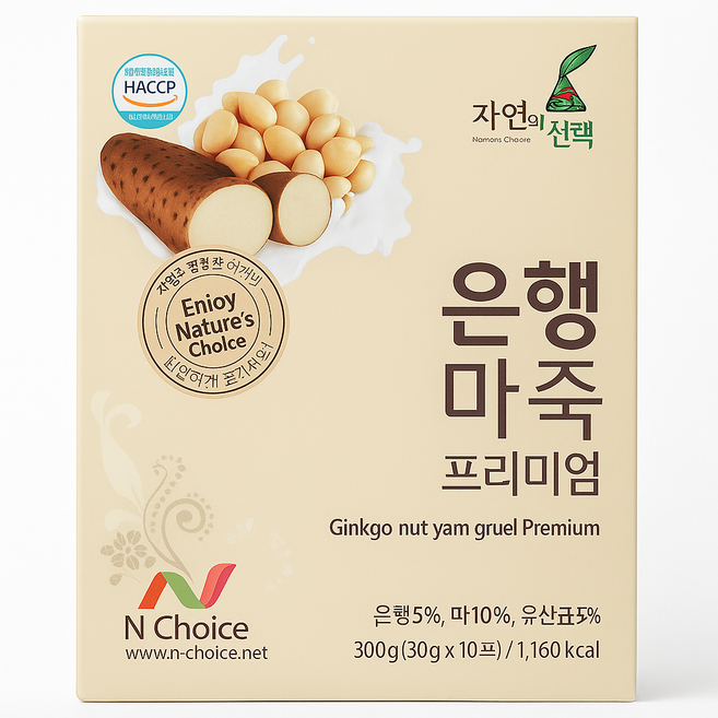 자연의선택 은행마죽 프리미엄, 300g, 3개