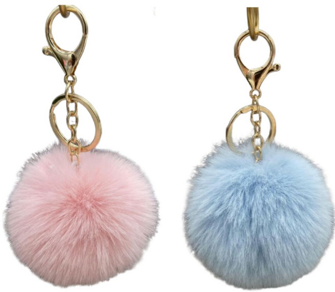 [토끼 키링 ]1+1 고급 토끼털 폼폼 백참 차키 악세사리