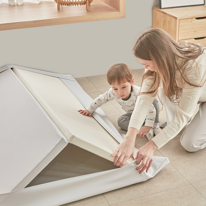 카라즈 슈퍼클린 매트 이지커버 사이즈 매트커버 (매트 미포함) 층간소음 유아안전, 그레이