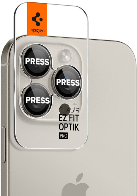 슈피겐 글라스tR 이지핏 옵틱 프로 내추럴티타늄 2p 세트 AGL07163, 1세트