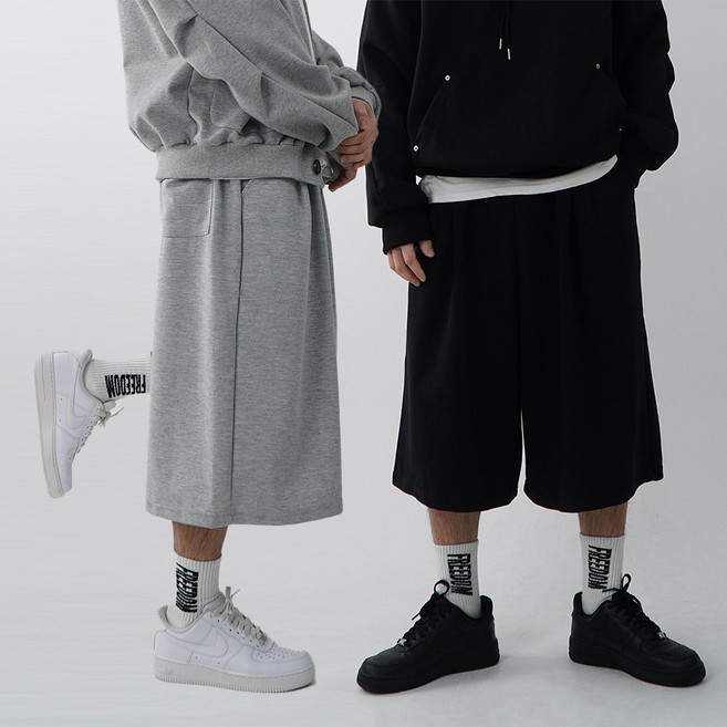 1+1 고중량 남자버뮤다팬츠 벌룬팬츠 빅사이즈반바지