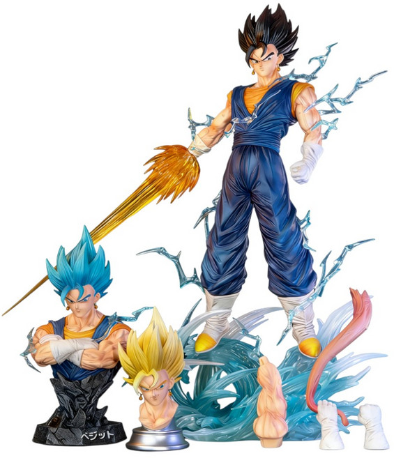 LovEly StoRy 드래곤볼Z 대형 피규어세트 슈파사이어인 베지트 삼형태 S+풀 페인팅 피규어, 1개