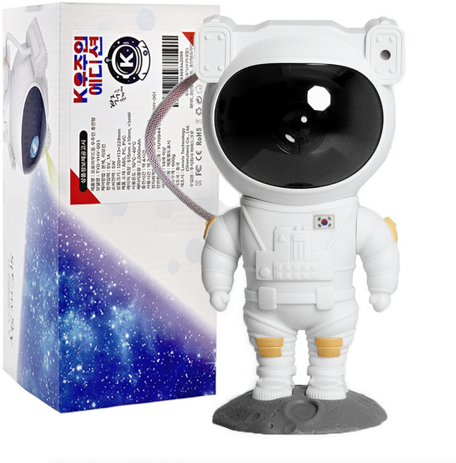 JJBB 오로라 무드등 K 우주인 조명 취침등 수면등 수유등 LED 램프 등, _충전형(유/무선사용), 화이트