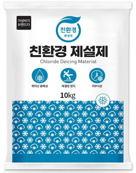 가성비가브랜드다 친환경 염화칼슘 제설제, 1개, 10kg