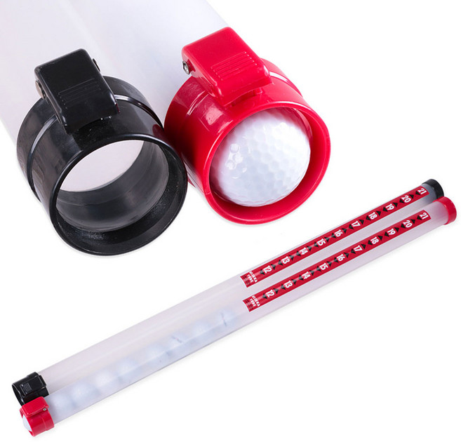 예코 골프공 줍기 회수기 긴통 픽업 볼줍기 수거기 보관 이동, 레드, 1개