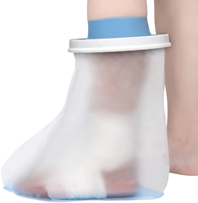 메리레이디 미끄럼방지 다리 무릎 발목 기브스 방수 커버, 1개, 기브스 방수 커버 발목형