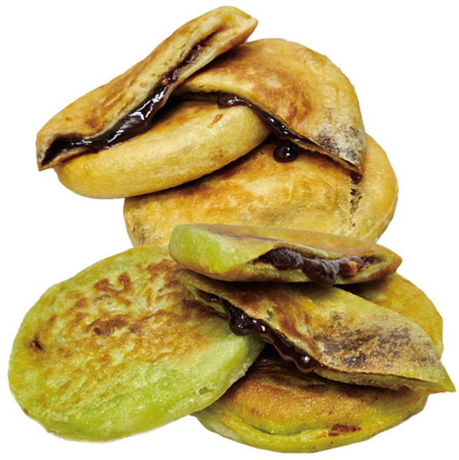 정모네 찹쌀호떡+녹차호떡 수제(각5개입)총10개(개당90g) 추억의 국민간식 노포 꿀 옛날호떡, 2개, 450g