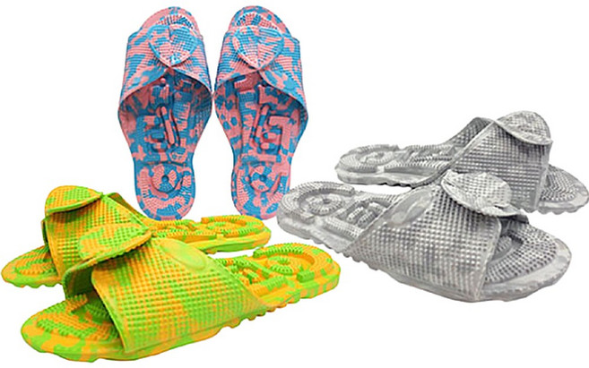 (주)에이스샵_국내생산 지압슬리퍼 초경량 친환경 건강지압실내화 욕실화 발마사지 욕실슬리퍼 EVA소재 초경량 138g