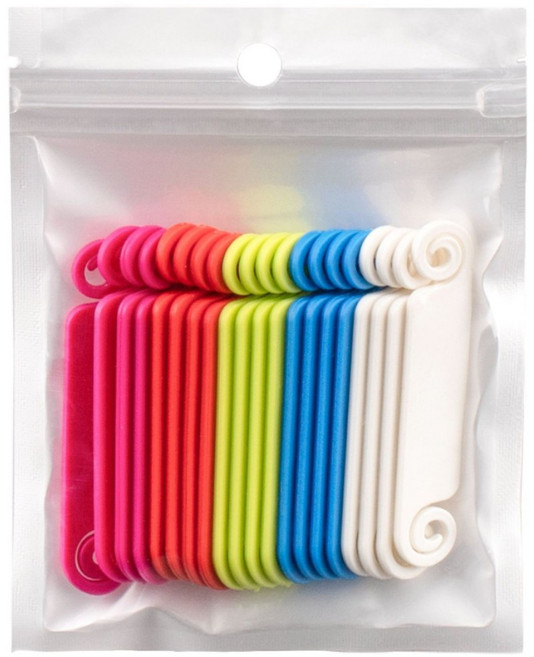 알리오마켓 케이블 전선 라벨 네임 태그 이름표 식별 홀더, 20개, 혼합