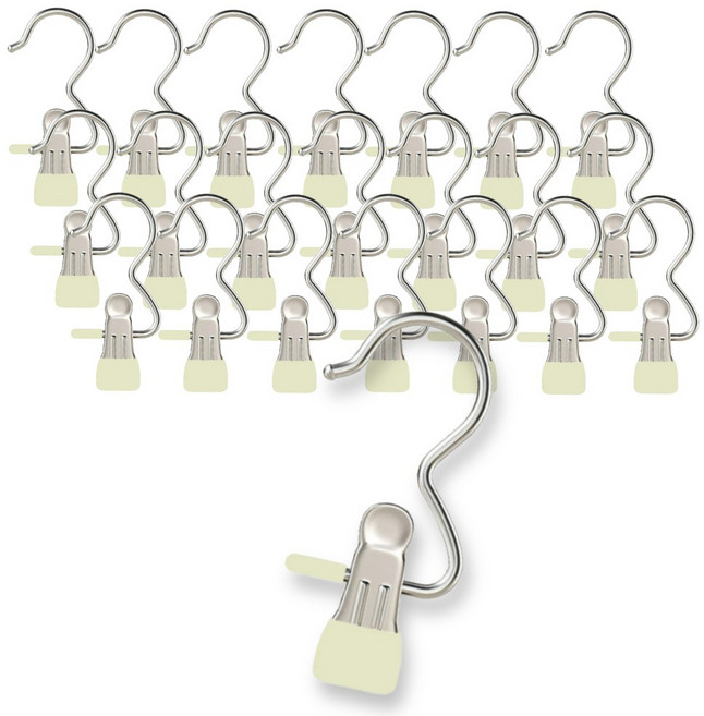 리아모어 논슬립 다용도 외집게 옷걸이, 20개, 베이지