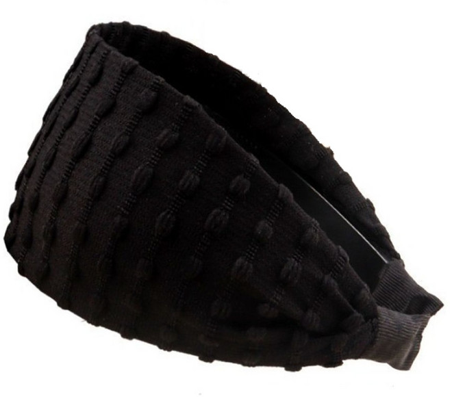 소우샵 폼폼 넓은 원단 머리띠 앞머리 가림 원단 머리띠