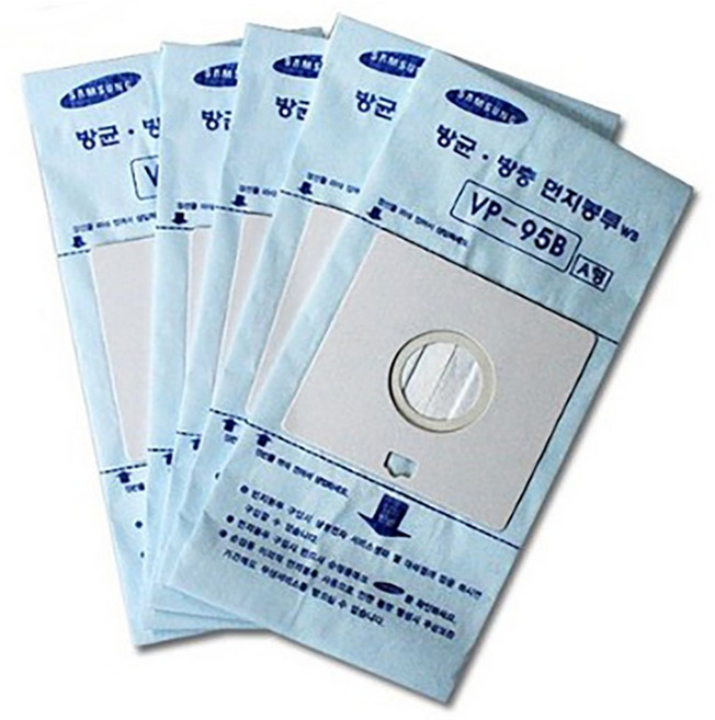 VC-6401 VC-6440 VC-6500 VC-6504 정품 5매 삼성청소기 먼지봉투 종이 필터 VP-95B, 5개
