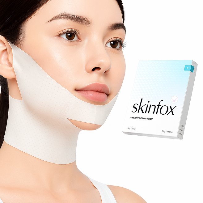 스킨폭스 리프팅 마스크팩 목주름 이중턱 브이라인팩 홈케어 주름 패치 7매, 7개, 1개입