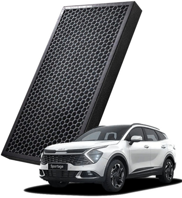 기아 스포티지 자동차 차량용 프리미엄 활성탄 에어컨필터 PM0.3, 1개, 스포티지 NQ5 21년~-프리미엄 필터 P17