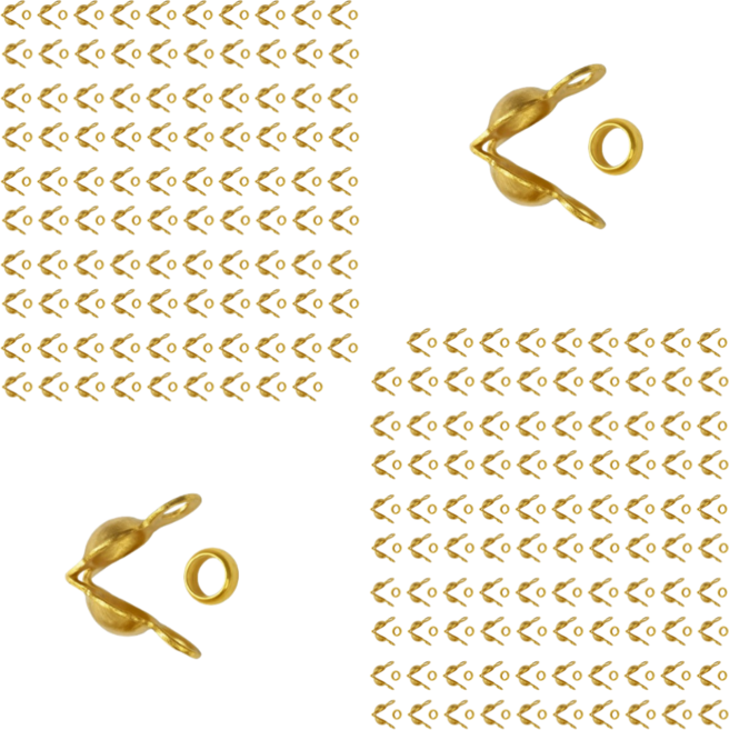 악세사리 비즈공예 부자재 올챙이캡 200개 + 누름볼 200개