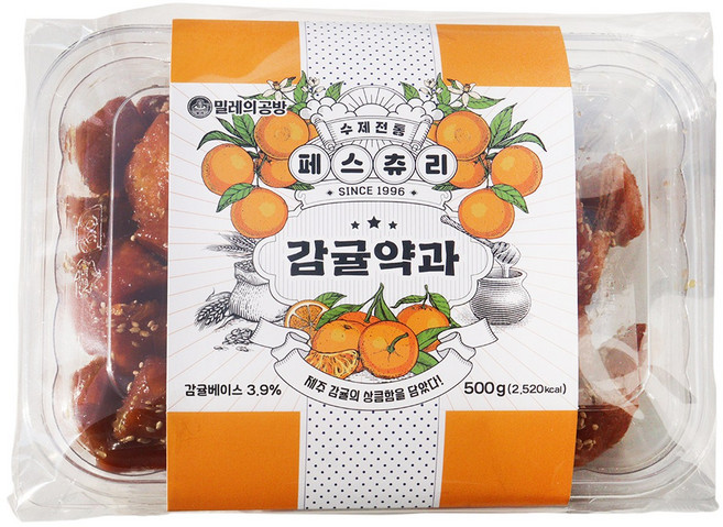 밀레의공방 수제 페스츄리 감귤약과, 1개, 500g