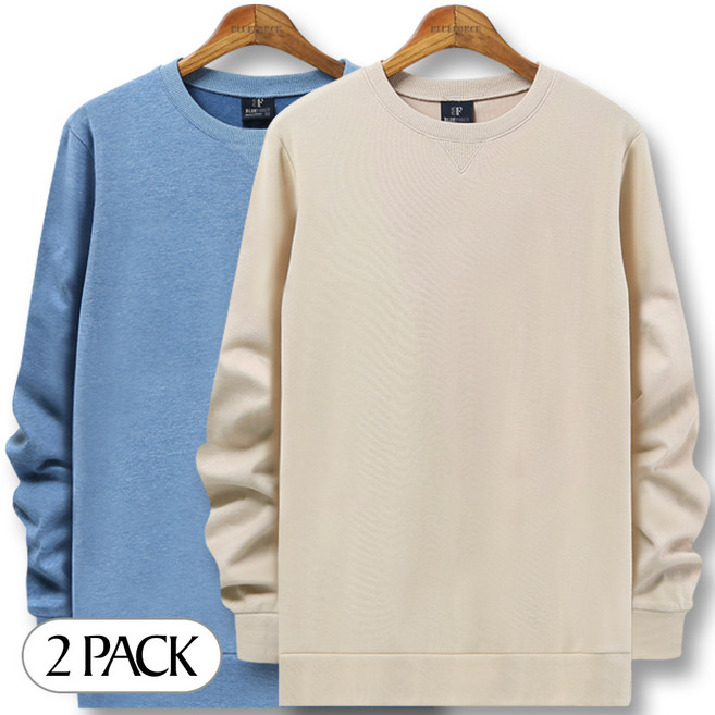 블루포스 심플 맨투맨 1+1세트 남자 긴팔 티셔츠 봄 가을 남성 운동복 단체티 남녀공용 커플티 [국내생산]