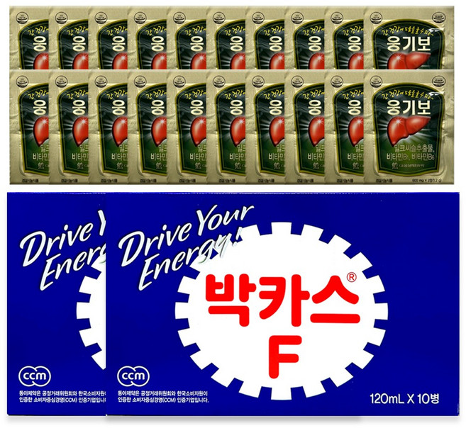 [오렌지팜] 박카스 에프 액 F 20병 + 웅기보 20포 밀크씨슬 비타민B1 B6, 1세트, 120ml