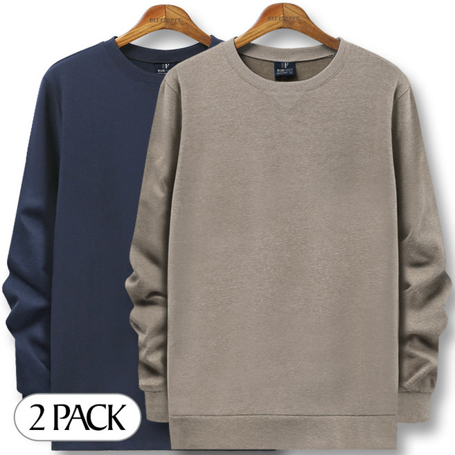 블루포스 심플 맨투맨 1+1세트 남자 긴팔 티셔츠 봄 가을 남성 운동복 단체티 남녀공용 커플티 [국내생산]