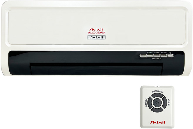 신일 벽걸이형 PTC히터 온풍기 전기온풍기 벽걸이 리모컨 벽걸이히터, SEH-WP2A, 화이트