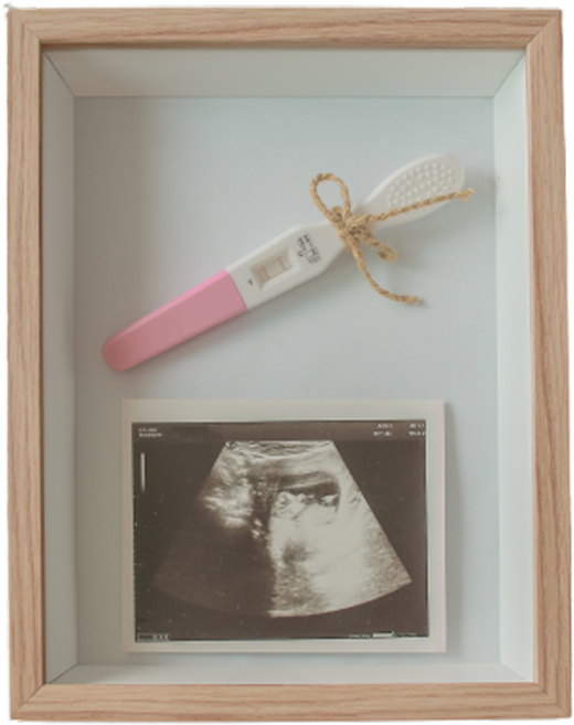 임밍아웃 임테기 보관함 임신테스트기 액자 탯줄 보관, 내추럴우드