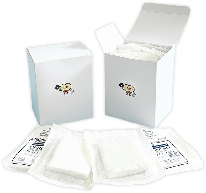 똥꼬샵 부드러운 멸균 거즈 항문 수술후 준비물 7.5cm X 10cm, 10개, 10매입