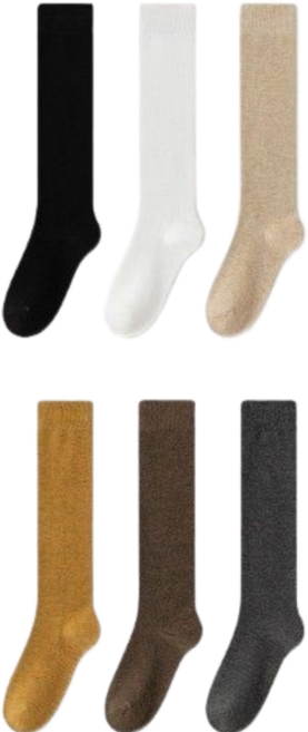 마이템 여성 니삭스 무릎아래 양말 5족세트 데일리 패션 양말