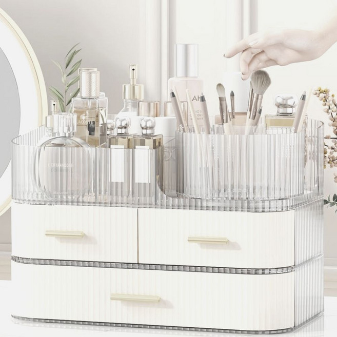 본생활 화장품정리함 화장품정리대 메이크업 서랍형 회전형화장품정리