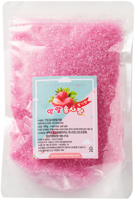 보만 솜사탕메이커 기계 전용 설탕, 딸기, 1개, 300g