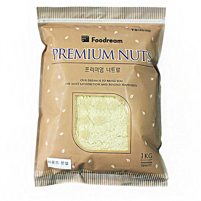 푸드림 아몬드분말 1kg 견과류 마카롱 제과 제빵 재료, 5개