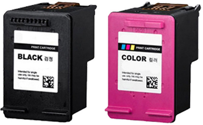 삼성 SL-J1770FW 잉크 복합기 프린터 호환, 2개, M180 C180 검정 컬러 잉크 묶음 세트